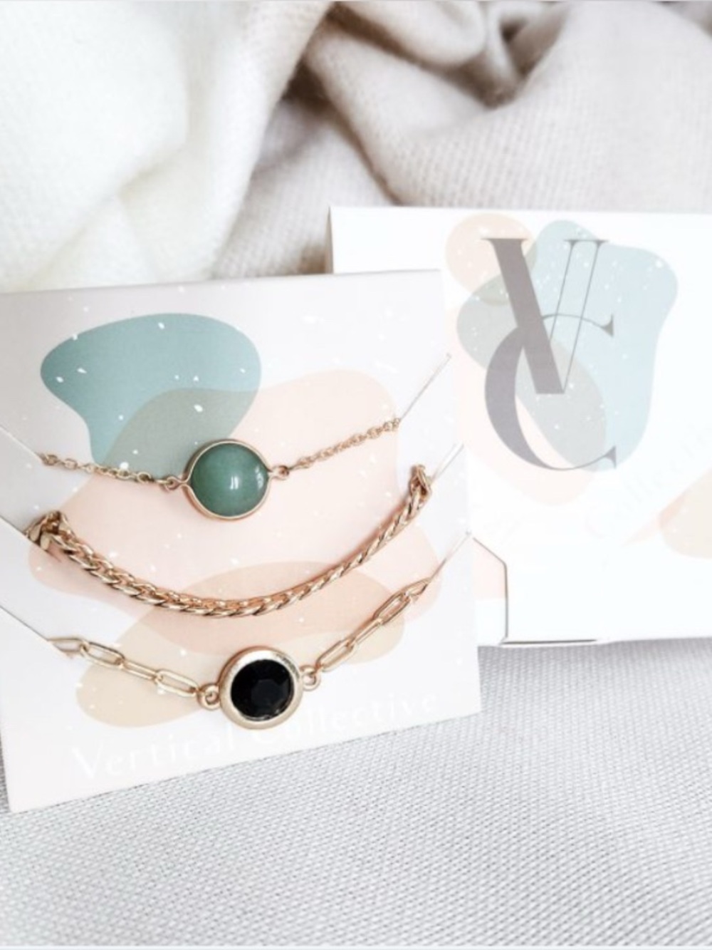 Vertical Collective Alora Bracelet Layering Set New in Box